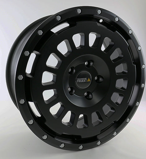 TWIN-MONOTUBE-PROJEKT-AT18, 8,5x18 ZOLL IN SEIDENMATT-SCHWARZ Für VW T5, T6, T6.1