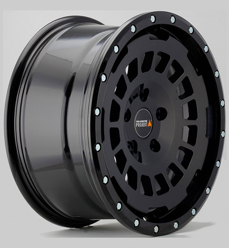 TWIN-MONOTUBE-PROJEKT-AT 8x17 ZOLL IN SEIDENMATT SCHWARZ, KONKAV Für VW T5, T6, T6.1