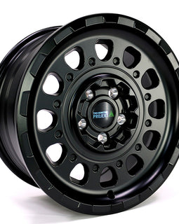 TWIN-MONOTUBE-PROJEKT-AT3-MONOBLOC ALLTERRAIN FELGE IN 17 ZOLL ALS EINTEILIGE VARIANTE IN SEIDENMATT SCHWARZ Für VW T5, T6, T6.1