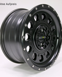 TWIN-MONOTUBE-PROJEKT-AT3 ALLTERRAIN FELGE IN 17 ZOLL INKL. AUSTAUSCHB. SCHUTZRING IN SEIDENMATT SCHWARZ Für VW T5, T6, T6.1