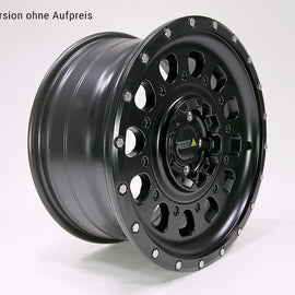 TWIN-MONOTUBE-PROJEKT-AT3 ALLTERRAIN FELGE IN 17 ZOLL INKL. AUSTAUSCHB. SCHUTZRING IN SEIDENMATT SCHWARZ Für VW T5, T6, T6.1