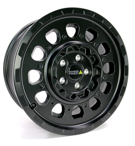 TWIN-MONOTUBE-PROJEKT-AT3-HD-MONOBLOC 8,5x18 ZOLL IN SEIDENMATT-SCHWARZ HEAVY-DUTY SCHWERLAST VERSION speziell für VW T5, T6, T6.1