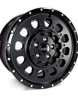 TWIN-MONOTUBE-PROJEKT-AT3-HD, 8,5x18 ZOLL IN SEIDENMATT-SCHWARZ HEAVY-DUTY SCHWERLAST VERSION speziell für VW T5, T6, T6.1