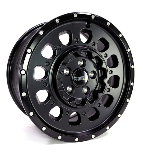 TWIN-MONOTUBE-PROJEKT-AT3-HD, 8,5x18 ZOLL IN SEIDENMATT-SCHWARZ HEAVY-DUTY SCHWERLAST VERSION speziell für VW T5, T6, T6.1