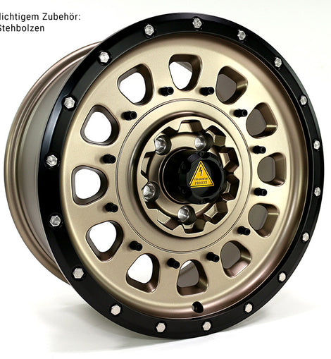 TWIN-MONOTUBE-PROJEKT-AT3 ALLTERRAIN FELGE IN 17 ZOLL INKL. AUSTAUSCHB. SCHUTZRING IN TERRA Für VW T5, T6, T6.1