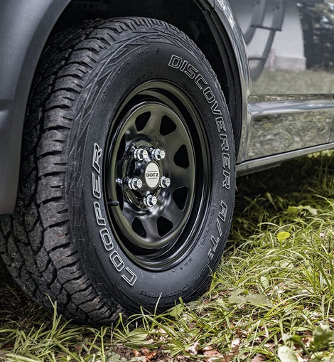 DOTZ Dakar Stahlfelge 7×16″ ET35  5×120  Schwarz VW Bus T5 T6