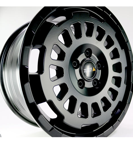 TWIN-MONOTUBE-PROJEKT-AT-HD-MONOBLOC 8,5x18 ZOLL IN SEIDENMATT-SCHWARZ HEAVY-DUTY SCHWERLAST VERSION speziell für VW Crafter 1 + 2 , MAN TGE, Mercedes Sprinter 2 + 3, Fiat Ducato maxi + light Version